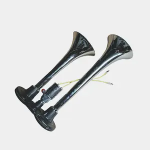24V 12V Super Loud Dual-Tube Electric Air Horn for Trucks & Vehicles