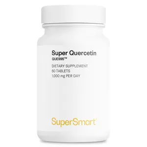 Supersmart - Super Quercetin 1000mg per Day (Patented QU995) - High Purity Quercetin Supplement - Natural Bioflavonoids | Non-GMO & Gluten Free - 60 Tablets