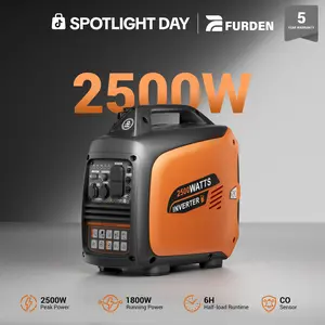 #Summervibes Efurden 2500W/2800W Portable Gas-Powered Inverter Generator, Long Runtime Gas Generators for Home Use, Camping, Super Quiet Emergency Home Backup, with CO Sensor, EPA Compliant