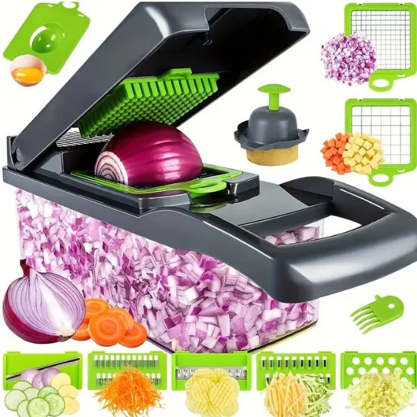 14in 1  Multifunctional Vegetable Chopper,  Onion Cutter, Kitchen Choppers And Dicers, Fruit And Vegetable Chopper,