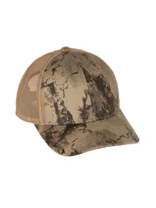 Blank Natural Stretch Mesh Back Trucker Hat