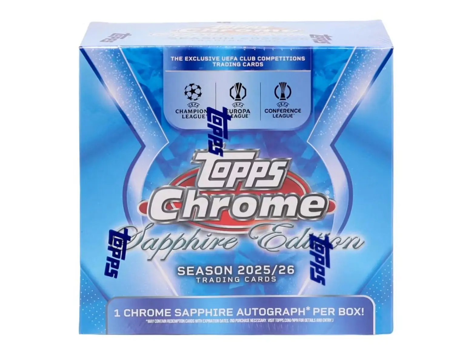 2025/26 Topps Chrome UEFA Club Competitions Soccer Sapphire Edition Box *MUST OPEN LIVE*