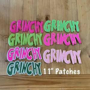 Grinchy Chenille & Sequin Patch
