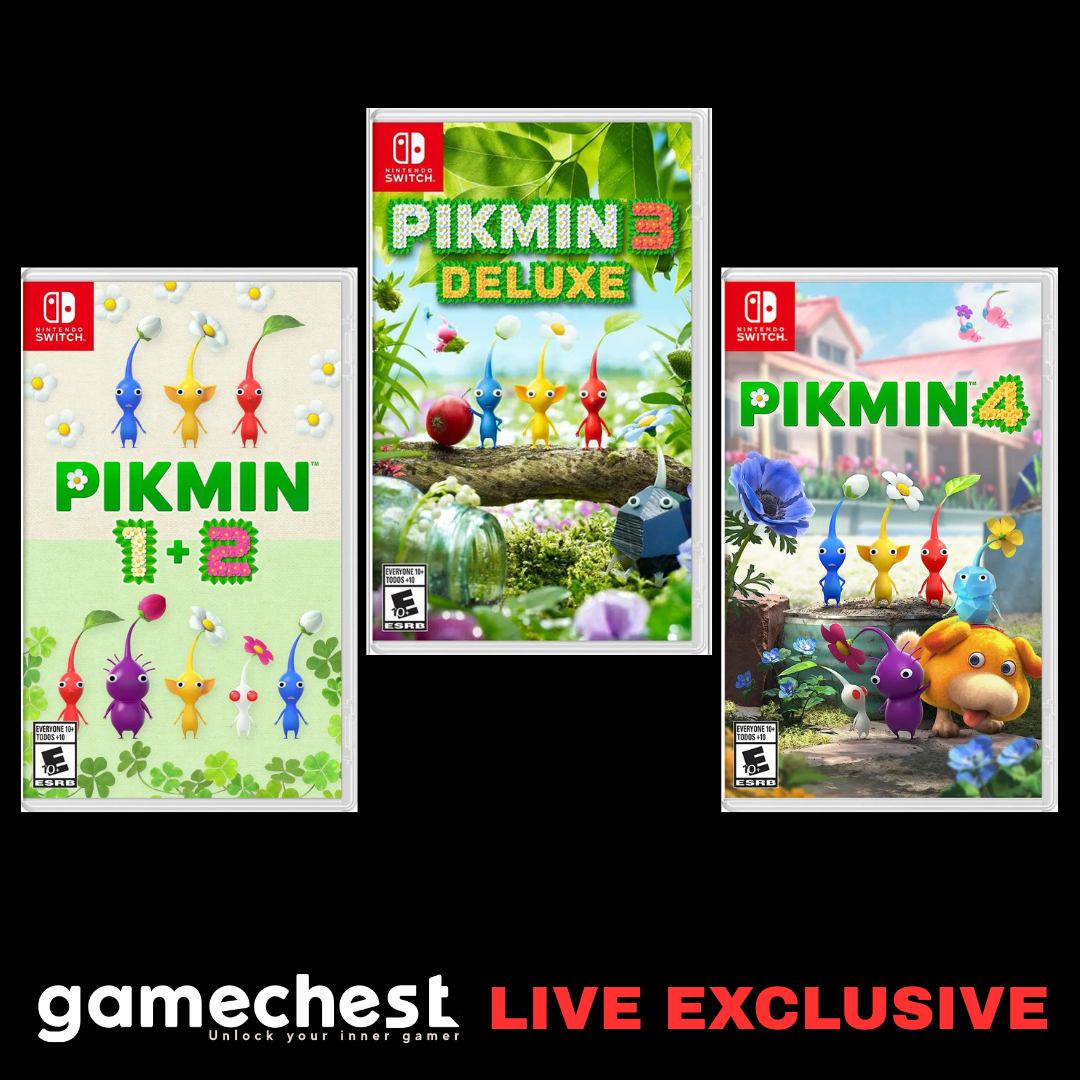 Pikmin 1+2 & 3 Deluxe & 4 Switch Game Bundle - Nintendo Switch (Region Free)