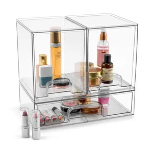 Sorbus Storage Containers with Drawers, 3 Pac k Tall & Wide