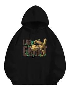 Marvel Groot Hoodie - Vibrant Groot Design Soft Breathable Fabric Perfect for Casual Wear & Layering Comfortable Stylish Hoodie for Fans