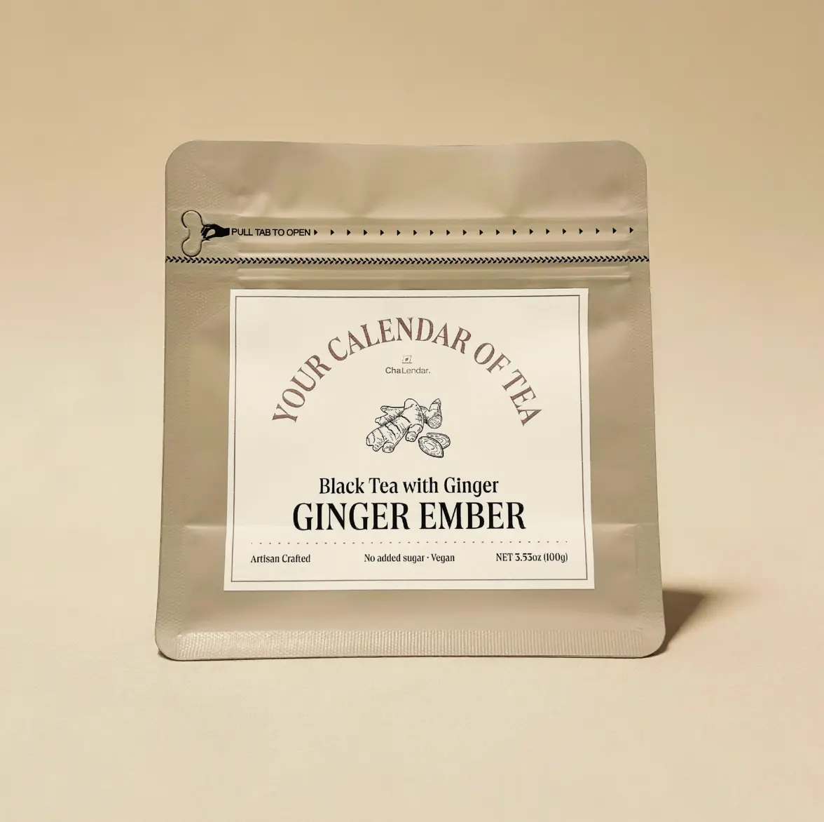CHALENDAR Ginger Ember Black Tea With Ginger – Natural Ginger Flavor Black Tea, Loose Leaf, 1 Pack / 100g, Hot Brew Tea Cold Brew Tea 1/2/3Pack