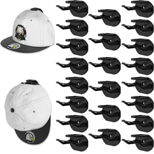22 Pack Adhesive Hat Hooks for Wall, Super Strong Rack for Baseball Caps, Hat Organizer Display Home Decor, Hat Hangers Holder for Wall, Door