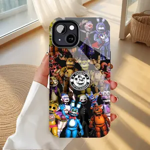 Halloween Five Nights at Freddy’s Character Collection Vibrant Mobile iPhone Case. Heavy-Duty Dual-Layer PBT+TPU Phone Protective Case, Works with iPhone 16/15/14/13/12/11 Pro Max/Plus