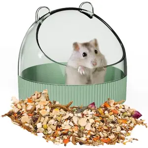 Cute Hamster Food Bowl Hedgehog Dish for Dwarf Hamsters Syrian Hamsters Gerbils Mice Rats Small Animals, Green