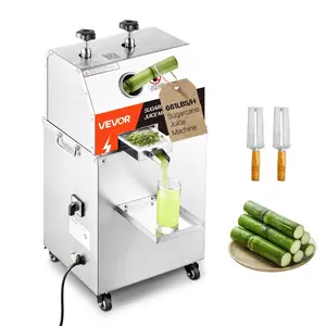 VEVOR Commercial Sugar Cane Juicer, 800W Electric Sugarcane Juicer Machine with 661LBS/H High Output, 4 Stainless Steel Rollers, Sugar Cane Press Juice Extractor Squeezer for Home/Commercial UseVEVOR Super Brand Day