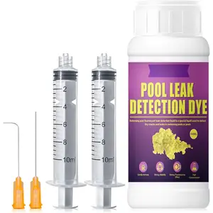 Pool Leak Detection Dye Kit, Pool Liner Leak Detection Kit with 2 Precision Dispensing  Fluorescence Effect for  Pools, , & Hot Tub Types Easily Locates Leaks (100ml, Yellow)