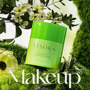 XIAOKS Green Tea Makeup Remover Balm - 1-Second Fast Melting Gentle Cleansing Balm with Green Tea Extract, Jojoba Oil & Panthenol, 50g