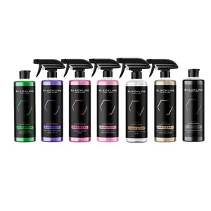 BLACKLINE Chemical Kit – 7 Essential 16oz Bottles for Washing, Cleaning, Polishing, and Protecting Your Vehicle with Professional-Grade Results! Car Detailing Products