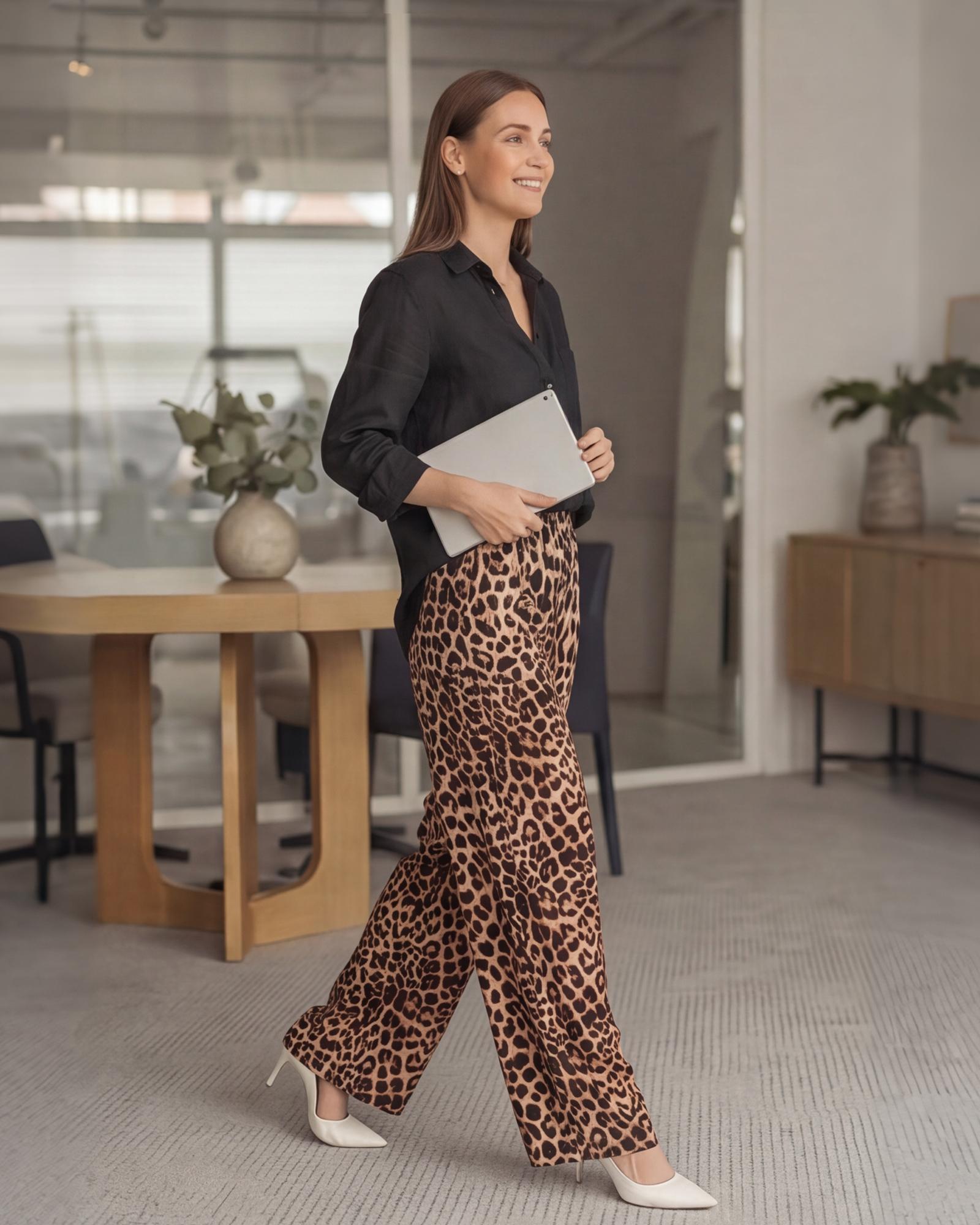 ESOFT Wide Leg Lounge After-Work Pants, Women High-Waisted Casual Yoga Pants with Pockets