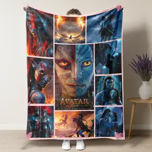 Avatar: Fire and Ash (2025) Special Edition Collage Throw Blanket, The Perfect Gift for Avatar Lovers,Soft and Warm Blanket Wall-Hanging Decorative Item For Bed Decoration Indoor Bedding