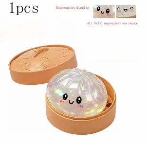 Glitter Dumpling Squishy Toy - Soft Squeeze Stress Relief Fidget Sensory Toy, Mystery Color Blind Box for Kids & Adults