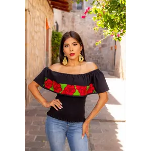 Zinacatan Red Crop Top