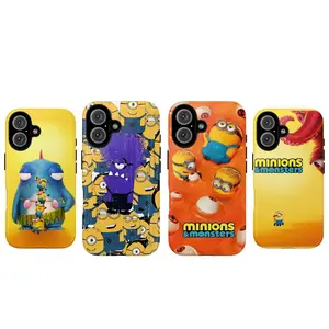 Minion Monster Shower Phone Case, Playful with Cute Minions Peeking Through Foggy Glass and Bathroom Scenes, Baby Girl Aesthetic Gift Fashion Vibes Trending Now For iPhone 17 16 15 14 13 12 Pro Max Plus X, Samsung S25 S24 S23 S22 S21 Ultra