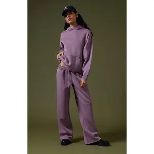 Pacsun Women's Purple Ultra Soft Fleece Core Vintage Wash Baggy Sweatpants