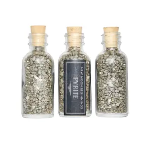 Pyrite Gem Bottle - Raw Chips of Pyrite Crystals Pyrite Gem Bottle - Raw Chips of Pyrite Crystals