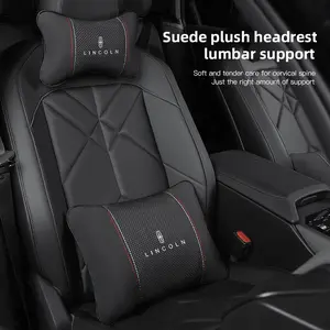 Car Headrest/Lumbar Support Auto Neck Pillow Waist Cushion For Lincoln Navigator Continental Nautilus Aviator MKZ MKX MKC MKT MKS Corsair Mark E