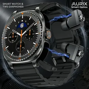 GT99 Men Outdoor Smart Watch with Earbud Storage and Charging IP67 Waterproof Full Touch for Travel Workout Daily Wear