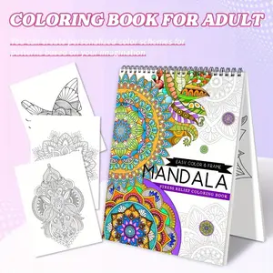 Mandala Adult Coloring Book, Yo Circle Spiral Design, 360 Degree Paper Flipping, it's easy to use for casual entertainment at home. It is the perfect choice for a Valentine's Day gift and is also suitable for giving to family and friends. Doodle Books