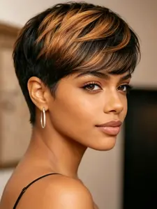 Pixie Cut Wig Human Hair Short Pixie Cut Wigs for Women Human Hair Pixie Wig Short Layered  Human Hair Wigs for Daily Use