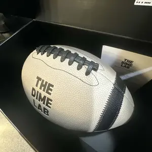 The Dime Football in Khaki Official Size 9 - Raised textured laces and game-day grip