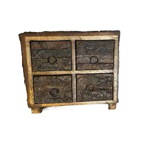Wooden Herb Chest - 4 Drawer