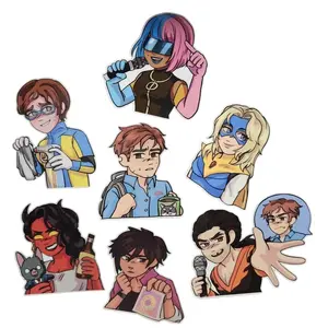 Dispatch | Mecha Man | Blonde Blazer | Invisigal | Laminated Sticker | Stationary | Video Game