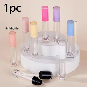 Mini Lip Gloss Empty Bottle, Portable Makeup Tool, Round Spray Design, Travel Essential, Precision Capacity, Color Test Kit