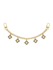 Luxury Rhinestone Clover Bag Charm Chain for Handbags, Gold Purse Decoration Chain with Sparkling Crystal Inlay, Stylish Handbag Accessory for Daily Outfit, Party, Travel & Gift