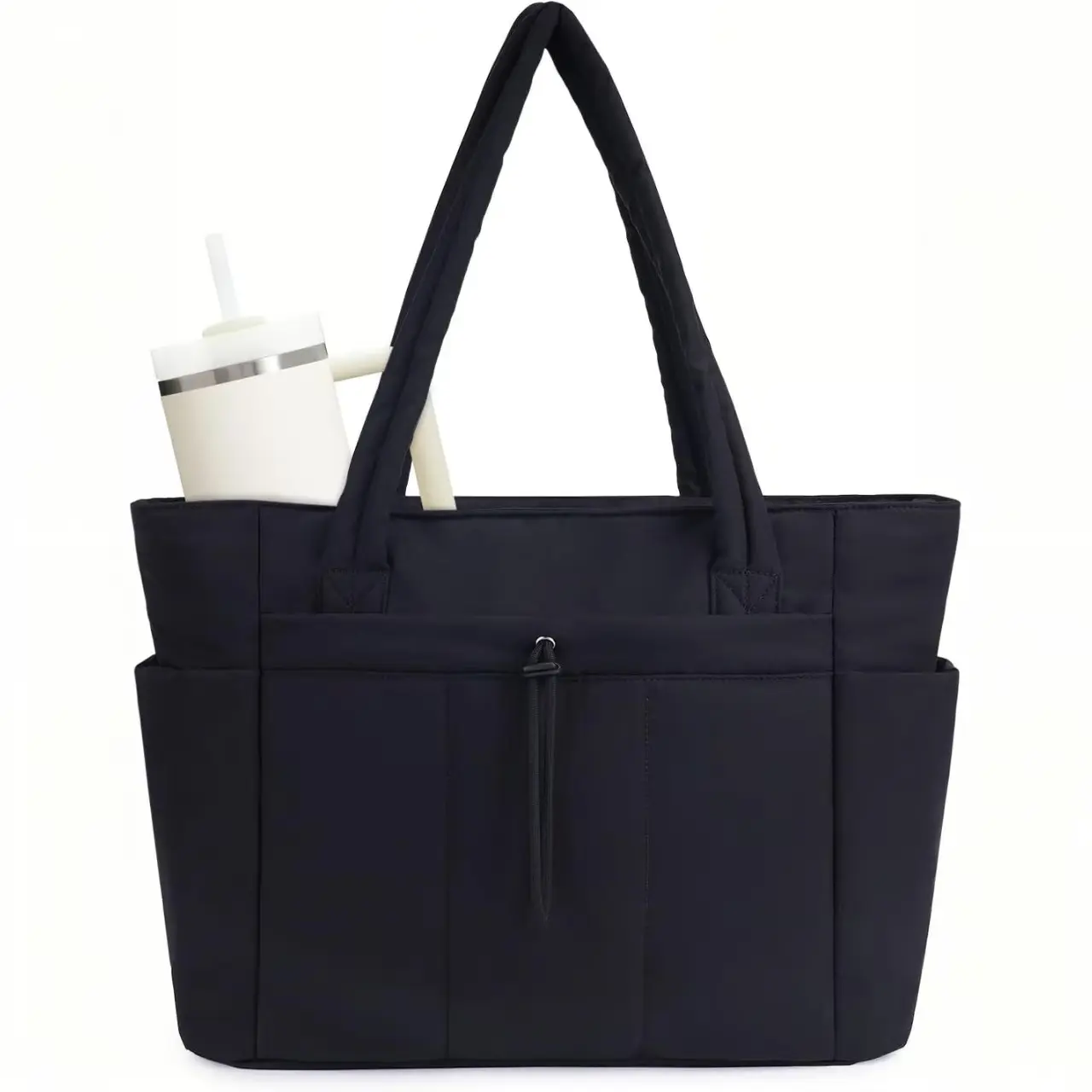 Tote Bag for Women,Puffer Tote Bag, Lightweight Puffy Tote Bag with Compartments Quilted Shoulder Bag Handbag for Travel, Work, Gym Commuter Purse Quiltedbag Zip Tote Multi Functional Bag Office Work Bag