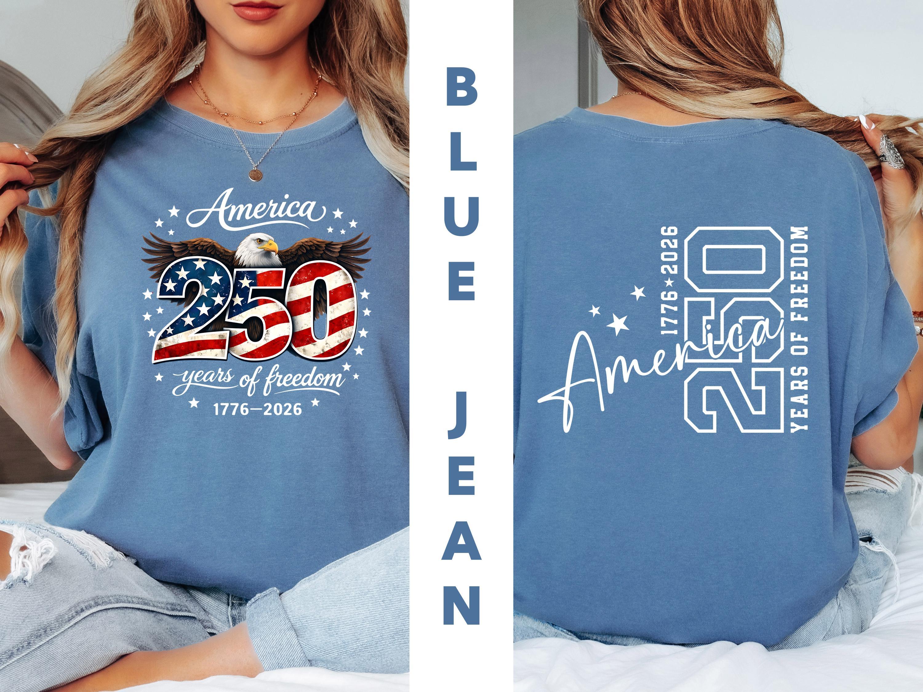 Comfort Colors America 250 Years Of Freedom T-Shirt, 1776-2026 T-Shirt, American Bald Eagle Tee, Freedom Shirt, Independence Day Tee