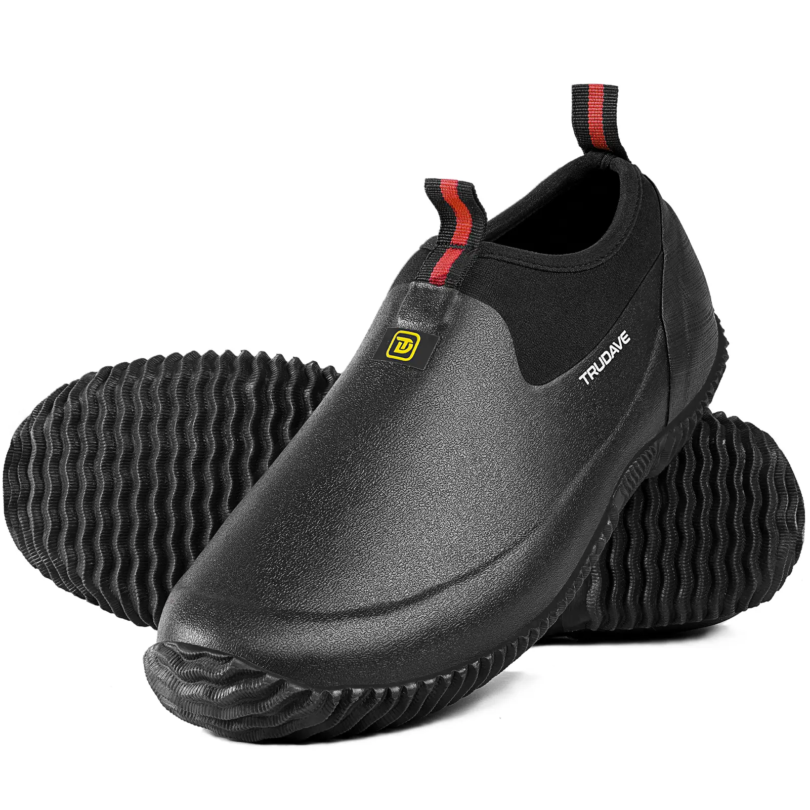 Trudave Mens Garden Shoes, Waterproof Rubber Shoes with 4.5mm Neoprene, Womens Rain Boots for Gardening Comfortable Comfortable