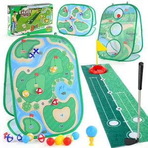 Children Indoor Outdoor Golf Game Mat, Throwing Golf Strike Pad, Portable Multifunctional Set, Holiday Gift, Christmas Present