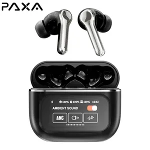 PAXA YX30 In-Ear Wireless Headphones with Bluetooth 5.4, LED Full-Color Touch Screen, 360° Surround Hi-Fi Sound, ANC+ENC Dual Noise Reduction, Comfortable Fit, Audio Earbuds for Music & Phone Calls