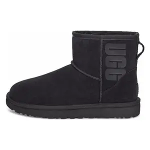 UGG Classic Mini Women's Short Snow Boots with Genuine Leather, Warm Fleece Lining, and Slip-Resistant Sole