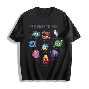 Insidee Out It's Okay To Feel All The Feels Tshirt, Mental Health Shirt, Inclusion Shirt Inside Out Speech Therapy Top Womenswear Cotton Summer Casual