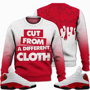 Retro 13 Chicago Outfits, Chicago 13s Ugly Sweater, Cut From A Different Cloth Streetwear Unisex Sneaker Matching Shirts
