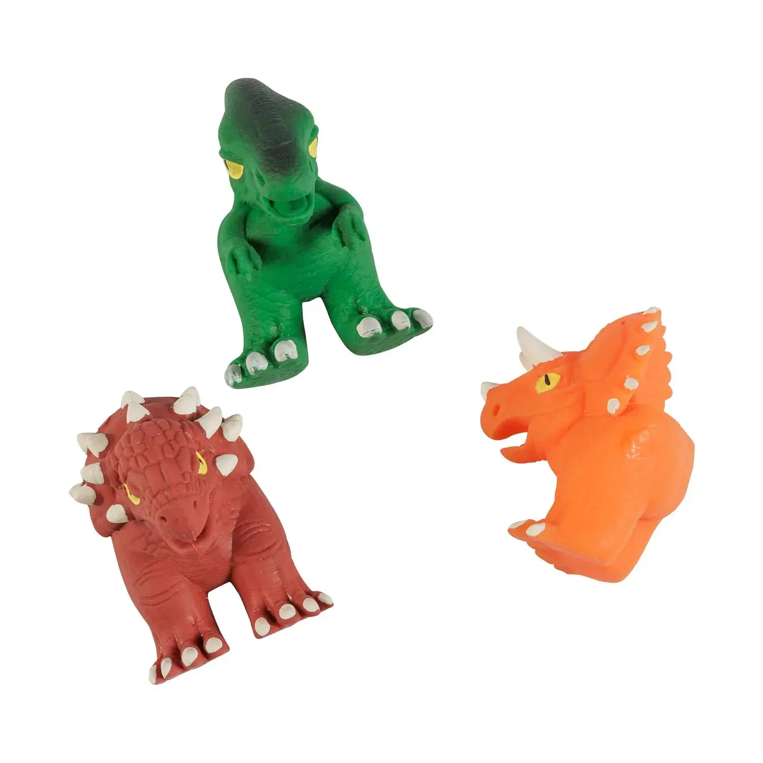 Mini Bright Colors Walking Dinosaur Finger Puppets - 2 3/4", 12 Pieces