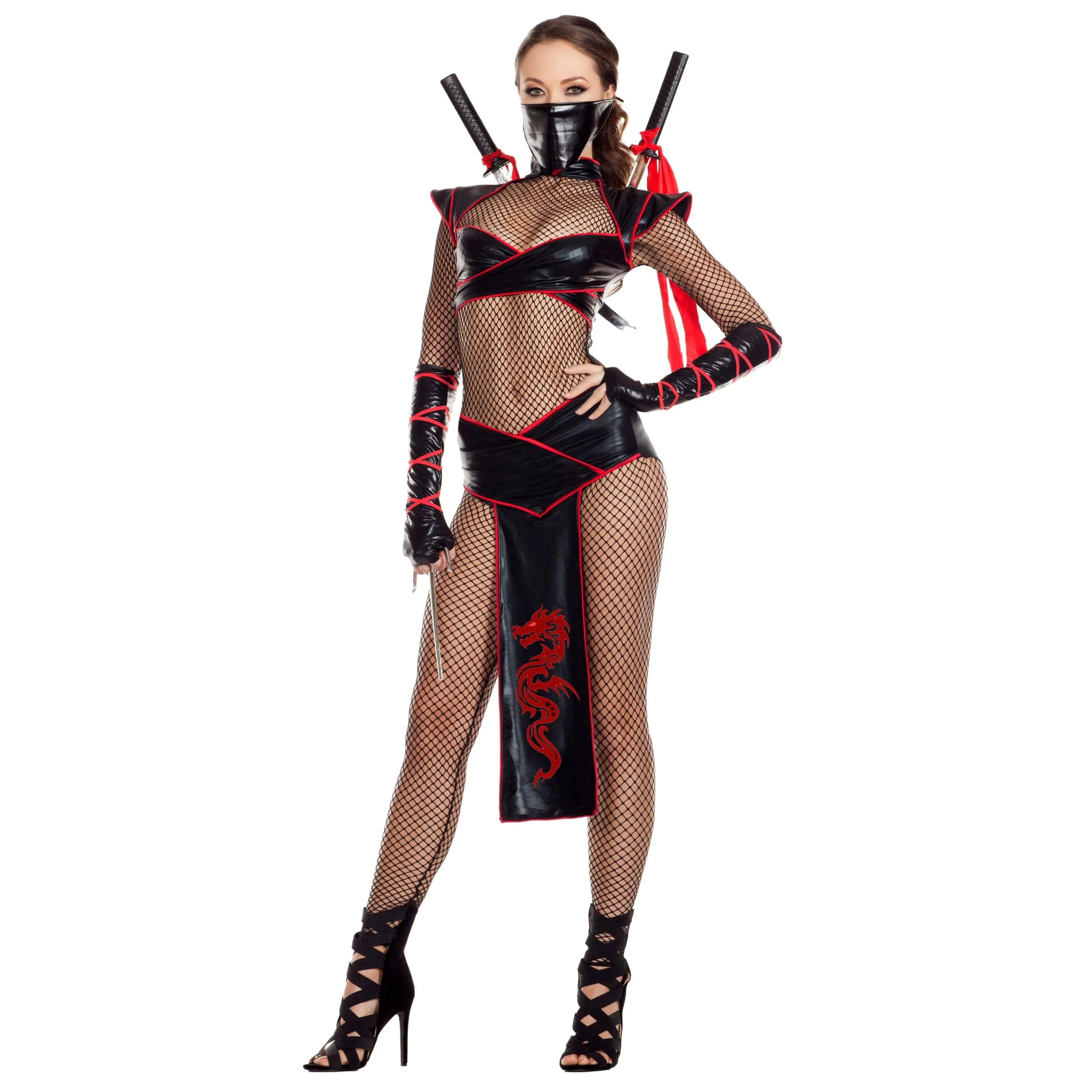 Black & Red Shadow Assassin Halloween Costume
