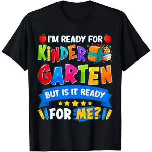 Pure Cotton Tee Kindergarten Back To School First Day Of Kindergarten T-Shirt