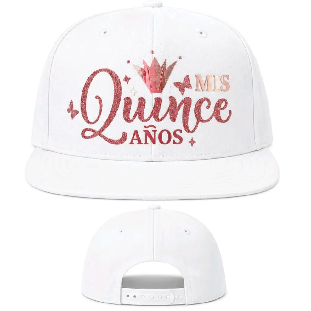 Custom Mis Quince Años Hat | Personalized Quinceañera Snapback Cap | Sweet 15 Birthday Gift | Custom Name & Colors