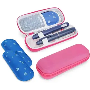 TSA Approved Insulin Cooler Case  2 Ice Packs  6-8hr Cooling (Diabetic Travel Essential)💉 Multifunctional Insulated Bag Thermal Bag