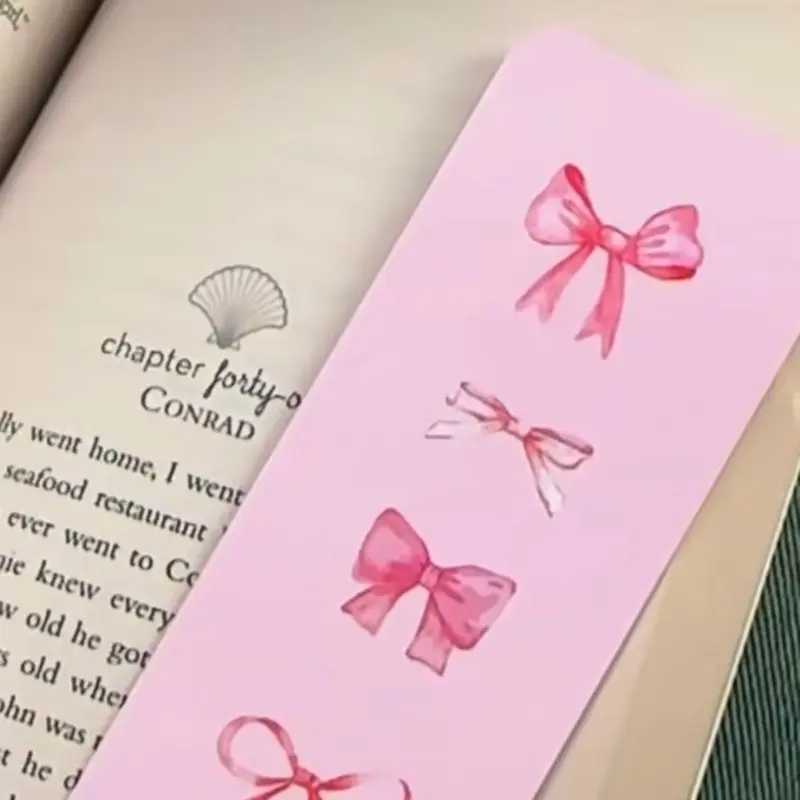 Soft Girl Bookmarks Coquette Aesthetic Ribbon Page Holders with Pink Bows for Elegant Reading Experience Perfect for Late Night Reading & Annotating Lyrics