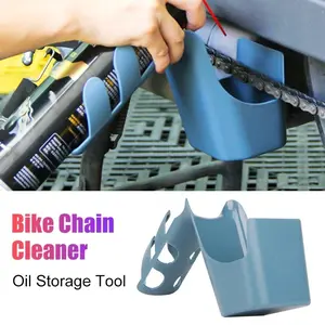 Motorcycle and Bicycle Oil Stain Storage Tool Box, Chain Cleaner, Anti-Splash Chain Oil Tool Set, Essential Maintenance Kit