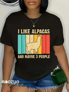 100% Cotton Funny Alpaca Design For Men Women Llama Lover Guanaco Vicuna T-Shirt